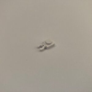 COBI: Plate Modified 1 x 1 with Clip Vertical - white (bialy)