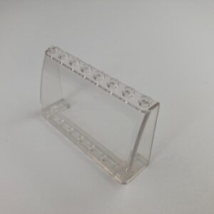 COBI: Roof Brick 2 x 8 x 3 2/3 Curved with Hollow Back - colorless (bezbarwny)