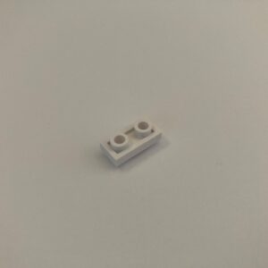 COBI: Plate Modified 1 x 2 with Studs on Both Sides - white (bialy)