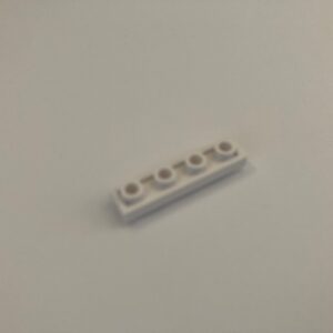 COBI: Plate Modified 1 x 4 with Studs on Both Sides - white (bialy)