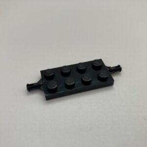 COBI: Plate Modified 2 x 4 with 2 Wheel Holders - black (czarny)