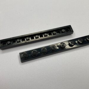 COBI: Plate 1 x 8 (with Solid Pins) - black (czarny)