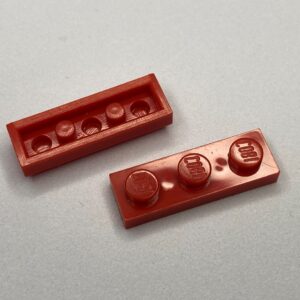 COBI: Plate 1 x 3 (with Solid Pins) - red (czerwony)