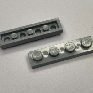 COBI: Plate 1 x 4 (with Solid Pins) - grey (nowy szary)