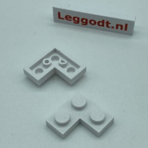 COBI: Plate 2 x 2 Corner (with Mold Pip Side, Hollow Pins) - white (bialy)