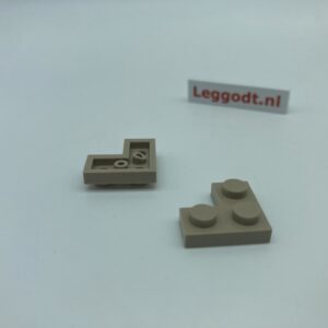COBI: Plate 2 x 2 Corner (with Mold Pip Side, Hollow Pins) - beige (bezowy)