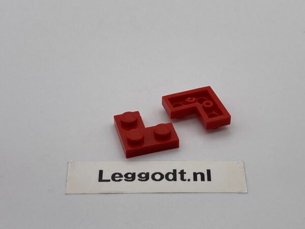COBI: Plate 2 x 2 Corner (with Hollow Pins) - red (czerwony)