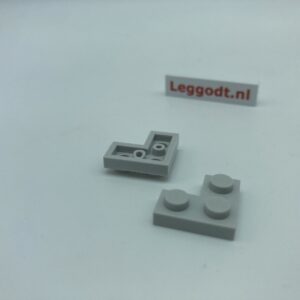 COBI: Plate 2 x 2 Corner (with Mold Pip Side, Hollow Pins) - light grey (jasno szary)