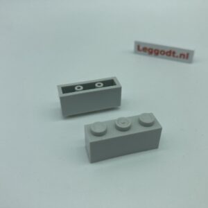 COBI: Brick 1 x 3 (with Mold Pip Pivot, Hollow Pins) - light grey (jasno szary)