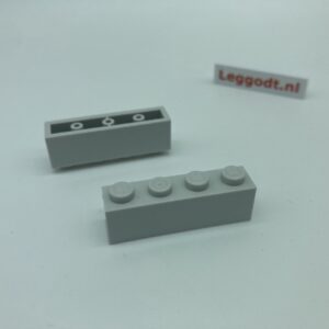 COBI: Brick 1 x 4 (with Mold Pip Pivot, Hollow Pins) - light grey (jasno szary)