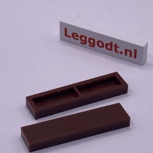 COBI: Tile 1 x 4 without Groove (without Pins) - dark brown (ciemny braz)