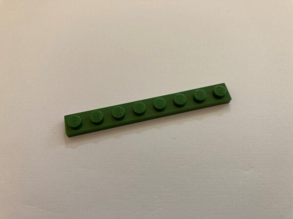 COBI: Plate 1 x 8 (with Solid Pins, Mold Pip Side) - olive (oliwka)
