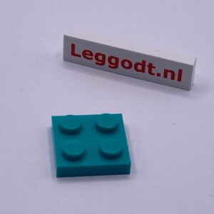 COBI: Plate 2 x 2 (with Mold Pip Side) - turquoise (turkus)