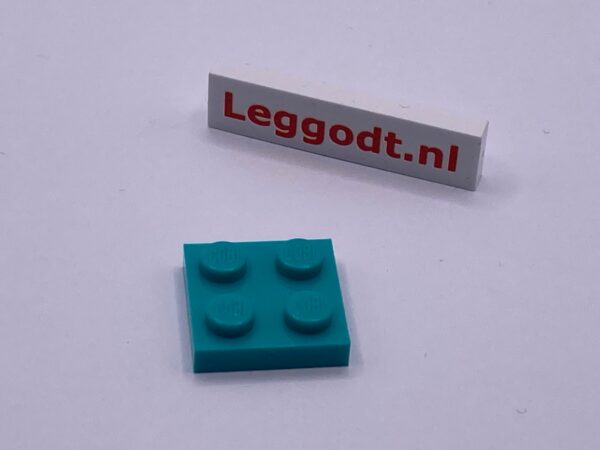 COBI: Plate 2 x 2 (with Mold Pip Side) - turquoise (turkus)