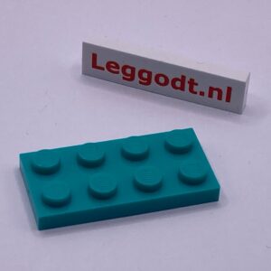 COBI: Plate 2 x 4 (with Mold Pip Side) - turquoise (turkus)