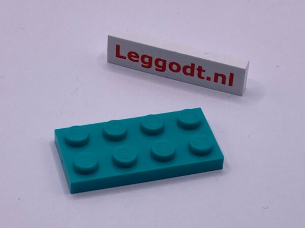 COBI: Plate 2 x 4 (with Mold Pip Side) - turquoise (turkus)