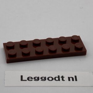 COBI: Plate 2 x 6 (with Mold Pip Side) - dark brown (ciemny braz)