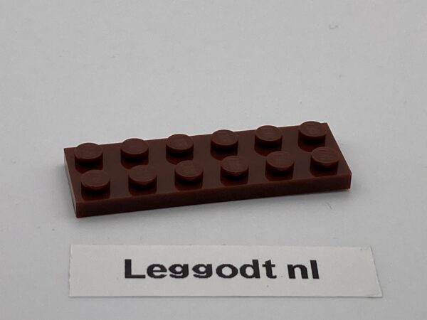 COBI: Plate 2 x 6 (with Mold Pip Side) - dark brown (ciemny braz)