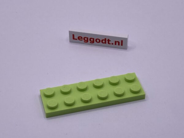 COBI: Plate 2 x 6 (with Mold Pip Side) - bright green (jasnozielony)
