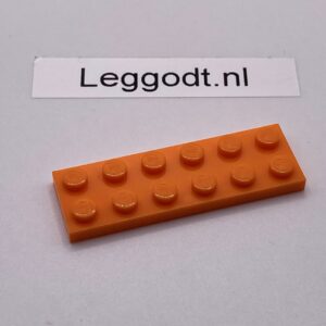 COBI: Plate 2 x 6 (with Mold Pip Side) - bright orange (jasnopomaranczowy)