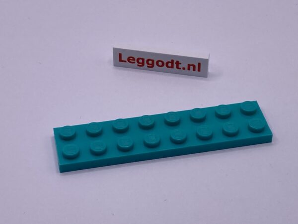 COBI: Plate 2 x 8 (with Mold Pip Side) - turquoise (turkus)