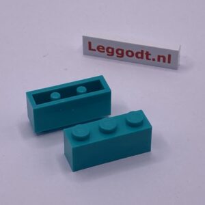 COBI: Brick 1 x 3 (with Mold Pip Side, Solid Pins) - turquoise (turkus)