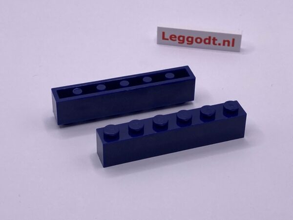 COBI: Brick 1 x 6 (with Solid Pins) - dark blue (ciemny niebieski)