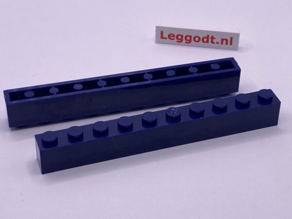 COBI: Brick 1 x 10 (with Solid Pins) - dark blue (ciemny niebieski)