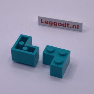 COBI: Brick 2 x 2 Corner (with Mold Pip Side, Solid Pins) - turquoise (turkus)