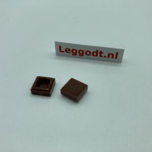 COBI: Tile 1 x 1 with Groove - dark brown (ciemny braz)