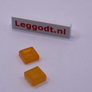 COBI: Tile 1 x 1 with Groove - trans-orange (pomaranczowy transparentny)