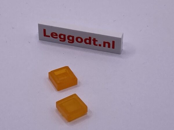 COBI: Tile 1 x 1 with Groove - trans-orange (pomaranczowy transparentny)