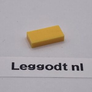 COBI: Tile 1 x 2 without Groove (with Solid Pin) - bright yellow (jasnozólty)