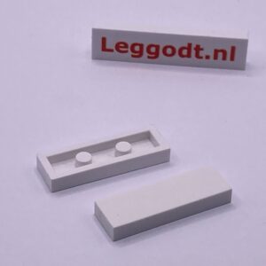 COBI: Tile 1 x 3 without Groove (with Solid Pins) - white (bialy)