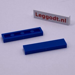 COBI: Tile 1 x 4 without Groove (with Solid Pins) - blue (niebieski)