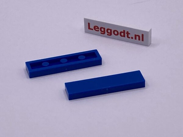 COBI: Tile 1 x 4 without Groove (with Solid Pins) - blue (niebieski)