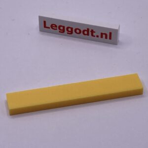 COBI: Tile 1 x 6 without Groove (with Solid Pins) - bright yellow (jasnozólty)