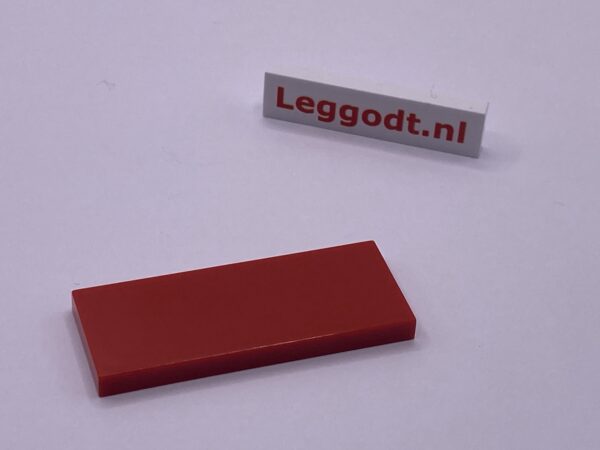 COBI: Tile 2 x 5 without Groove - red (czerwony)