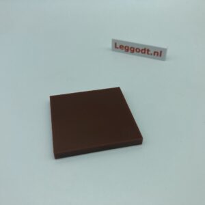 COBI: Tile 4 x 4 without Groove - dark brown (ciemny braz)