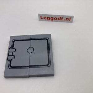 COBI: Slope, Plane 2P 2 x 4 (x2) with Hatch Pattern (Pad printed) - new grey (nowy szary)