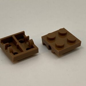COBI: Hinge Plate 2 x 2 with Holders - brown (brazowy)