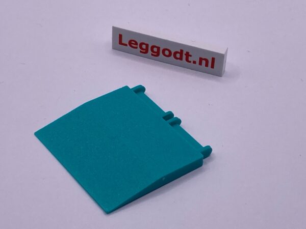 COBI: Hinge Tile, Shutter/Ramp 4 x 4 (Rough Surface) - turquoise (turkus)