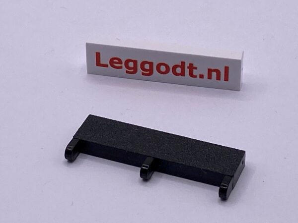 COBI: Hinge Tile 4 x 1 with Pins (Rough Surface) - black (czarny)