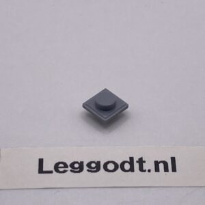 COBI: Plate Thin Modified 1 x 1 Pivot on Both Sides (aka Insert Block) - new grey (nowy szary)