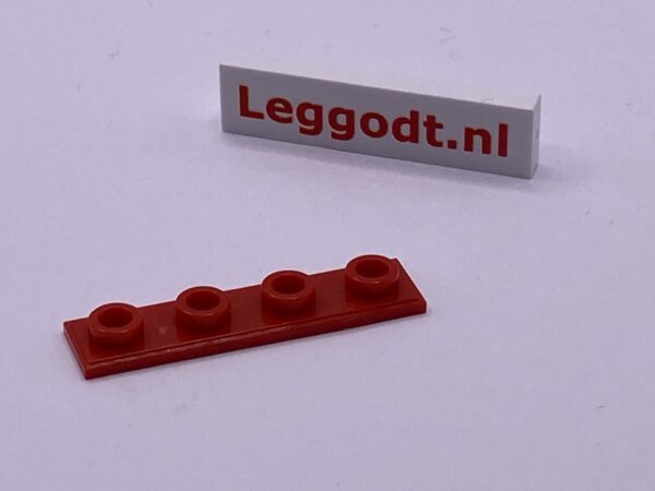 COBI: Plate Thin 1 x 4 (aka Insert Block) - red (czerwony)