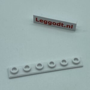 COBI: Plate Thin 1 x 6 (aka Insert Block) - white (bialy)