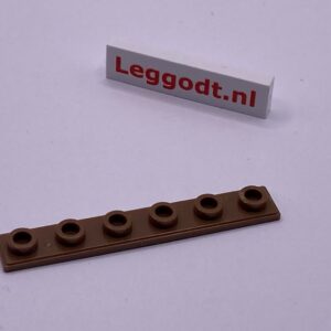 COBI: Plate Thin 1 x 6 (aka Insert Block) - brown (brazowy)