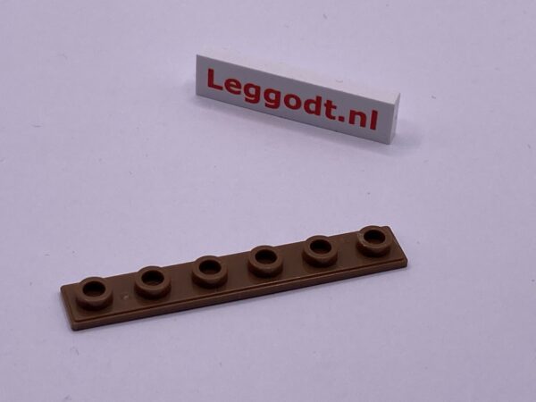COBI: Plate Thin 1 x 6 (aka Insert Block) - brown (brazowy)