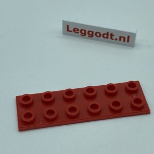 COBI: Plate Thin 2 x 6 (aka Insert Block) - red (czerwony)