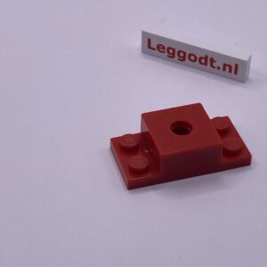 COBI: Turntable, Plate 2 x 4 with Tile 2 x 2 with Ø5mm Hole Straight - red (czerwony)